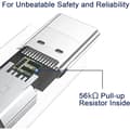 Miniatyrbillede 4 af 5: QU)4 stk. USB C-adapter, USB C til Micro USB-adapter Type C han til