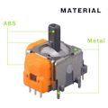 Miniatyrbild 5 av 5: PS5 Handkontroll Hall Sensor Joystick Ersättningskit Modell 2_qq