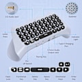 Miniatyrbillede 5 af 7: Grønt baggrundsbelyst tastatur til PS5-controller, PS5 trådløst minitastatur Chatpad til Playstation 5-controller med 3,5 mm lydstik_qp White