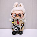 Miniatyrbild 3 av 5: /QU/Labubu Kläder Lämpliga för En Två Tre Generationer Labubu att Bära (endast kläder, exklusive dockor) White headphone