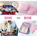 Miniatyrbild 5 av 5: Resväska Organizer Pack, 6-pack Resväska Packkuber Set för Kläder Resväskor Organisationsförvaringsväskor Rosa