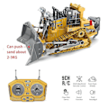 Miniatyrbild 2 av 5: QD Fjärrstyrd Bulldozer Leksak, 1:24 RC Lastbilar Fjärrkontroll Grävmaskin, för 4-15 Åringar