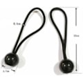Miniatyrbillede 3 af 4: /QUN/ 13 cm sort plastikkugle elastisk snor til telte, skyggenet, markisefiksering, 10 stk. 3-