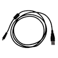 Miniatyrbillede 1 af 4: Sort USB 2.0 A til 8-pin Mini B-kabel med ferrit - 1,5M / 59 tommer til CoolPix P90