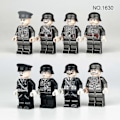 Miniatyrbilde 2 av 3: QU/8 stk Militær Montering Leker Tyske Soldater Monterte Minifigurer