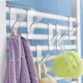 Miniatyrbilde 3 av 4: QU/Radiator- og håndkletørkerkroker (8 stk., transparent), baderomshåndklekroker, kroker for baderomsradiatorer, håndklestativ, baderom