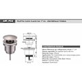 Miniatyrbilde 2 av 2: QQU-Tecom PCU universal click-clack avløp, rund modell, krom