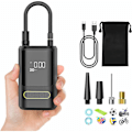 Pikkukuva 1 / 5: 6000mAh Mini sähköinen ilmapumppu, kannettava johdoton ilmakompressori rengaspumppu 150PSI digitaalisella LCD-näytöllä, ladattava ilmapumppu autoon,