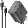 Miniatyrbilde 1 av 5: [QD] 45W USB C Lader - Superrask Lading for Samsung Galaxy S24/S23/S22 & A-Serien - Inkluderer 2m USB C Kabel