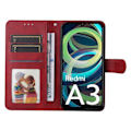 Pikkukuva 2 / 5: SKALO Xiaomi Redmi A3 PU-nahkainen lompakkokotelo - Useita värejä˜QD