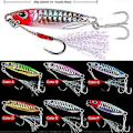 Miniatyrbilde 3 av 5: 6 stk Blyfargede Jigging Fiskesluker, 10g 30g, Offshore Micro Butterfly Jigger for Tunfisk Konge Snapper Hundetann Grouper Bass, Langsomt Metallfiske