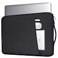 Miniatyrbillede 1 af 5: Laptopfodral 14,1 tommer/15,4 tommer canvas Svart Sort