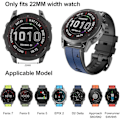 Miniatyrbilde 3 av 4: [QD] Rem for Garmin Fenix 7/Fenix 6/Fenix 5/EPIX 2, Quick Fit 22mm silikonklokkerem for Approach S60/S62, D2 Delta, Forerunner 935/945