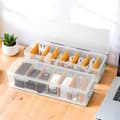 2-pack Cable Organizer Box with Lid, Transparent, Plastic, Charger, Cable, Storage, Office Organization, Multifunctional Accessory