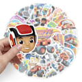 Pikkukuva 2 / 5: \"QD\" 50 kpl/setti Anime Blaze Monster Machines Fire Cyclone Stridande Konvoj Vedenpitävät Graffititarrat Sarjakuva Lapset Pojat Lelu Suosikki