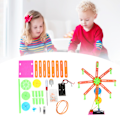 Miniatyrbillede 4 af 4: QU/Pædagogisk STEM-legetøj, DIY Elektrisk Pariserhjul Byggesæt til Børn, Forbedrer Praktiske Færdigheder og Stimulerer Læringsinteresse, Kredsløb