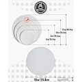 Miniatyrbild 5 av 5: QU*Gcardist 25 cm vita tårtbrickor runda 25-pack cirklar rund bas livsmedelsgodkänd kartong tårtfat (tunn men starkare)
