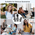 Miniatyrbillede 4 af 5: [QD] Trådløs Lavalier-mikrofon til iPhone/Android-telefon/Laptop, til videooptagelse, vlogging, TikTok, YouTube