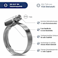 Miniatyrbillede 3 af 4: #QD#12 rustfri metalslangeklemmer 16-25mm – professionelle V2A rustfri slangeklemmer til vaskemaskine, opvaskemaskine, slangeklemmer 16-25 mm