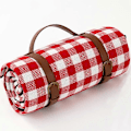 Miniatyrbillede 1 af 5: Picnic Tæppe Picnic Tæppe Med Vandafvisende Underside let at bære_FO red white 200x200