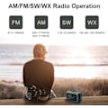 Miniatyrbild 4 av 4: \"QD\" 10000mAh NOAA nödradio med vev, handvev, batteridriven, USB-laddare, SOS-larm