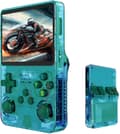 R36S Retro Handheld Game Console with 3.5-inch IPS Screen, 64GB TF Card Pre-installed with 10,000+ Games, Open Source Linux System, Green Green