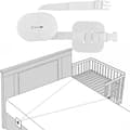 QD-6m Samsovningssengrem, Justerbar Sprinkelsengrem Sengfeste Hvit Rem For Sengskuff Elastisk Madrass