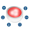 Miniatyrbild 5 av 5: Uppladdningsbara LED-spotlights 13 RGB-färger 3-pack Vit_qq