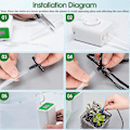 Miniatyrbild 2 av 5: Automatiskt bevattningssystem för krukväxter, bevattningsenheter USB Automatisk droppbevattningssats Växtbevattningssystem med vattentimer_FO for 12 Plants