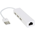 Miniatyrbild 2 av 4: \"QD\" USB A till 3 x USB A och RJ45 Ethernet LAN-adapterkabelhubb Mac USB-A nätverkskabel för bärbar dator, PC, MacBook