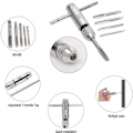 Miniatyrbilde 4 av 4: #QD#Håndkraner - Metriske kraner - Tapper og gjengesnitt - M3 M4 M5 M6 M8 Tapper - Gjengekraner - med vendbar skrallekranholder