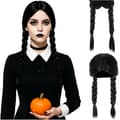 Onsdag Peruk med Flätor - Addams