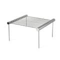 Bærbar Campinggrill Sammenklappelig 304 Rustfrit Stål Mini BBQ Grill til Backpacking Vandring Baghave Udendørs Madlavning Sølv First Generation
