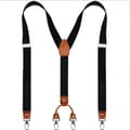 Herr Bredd 6 Clip Elastisk Justerbar Robust Metallklämma (Svart)
