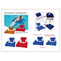 Miniatyrbild 3 av 5: Flytande Poolstol Soffa Pool Lounge Ryggstöd för Inomhuspool_FO Red