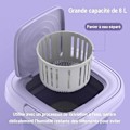 Miniatyrbillede 5 af 5: /QD/Bærbar Vaskemaskine - Maskine til vask - 8L - 10W - Lilla - 3 tilstande - Mini vaskemaskine Foldbar - perfekt til undertøj, strømper