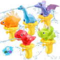Miniatyrbilde 1 av 5: [QD] Kraftig vannpistol for barn, 5-pakning dinosaur vannleker for barn, baby badeleker, sommerleker (rekkevidde 5 meter)