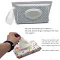 Miniatyrbild 5 av 5: \"QD\" Portabel Våtservettpåse Dispenser, Återanvändbar Babyblöjbehållare, Påfyllningsbar Personlig Rese-clutch Dispenser [3-pack]