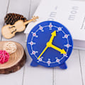 Miniatyrbillede 5 af 5: [QD] Klokkemodel til tidslæring og demonstration, tidlig uddannelse for børn til at lære klokken, 4 tommer 12/24 timer (mørkeblå)