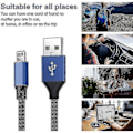 Miniatyrbillede 4 af 4: [QD] 5-pak nylon iPhone oplader Lightning-kabel Hurtig Opladning