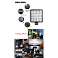 Miniatyrbillede 4 af 4: \"QD\" x 48W LED arbejdslys, firkantet spotlight 12V 24V langdistance LED H