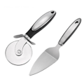 Miniatyrbillede 1 af 3: \"QD\" Pizzaskærer Pizza Slicer + Spatel servering i stål køkkenredskab