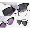 Pikkukuva 4 / 4: Polarisoidut Wayfarer Clip On Aurinkolasit Flip Up Ruskea_qq