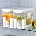 Miniatyrbillede 3 af 4: QU.3.5L Juice Lemonade Dispenser Lækagesikker Drikkevare Dispenser med Hane Juicekande Med Hane Drikkevare Flaskebeholder til Køleskab