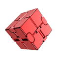 Pikkukuva 1 / 4: \"QD\" Fidget Spinner Rentouttava Infinite Cube Metalli Flip Kuutio Punainen