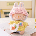 Miniatyrbild 1 av 7: Monster Kläder Designer Lyx Labubu Kläder, Originala Labubu Outfits, Labubu Tillbehör för Popmart Nyckelring Dockor Pink hat sweater three-piece set