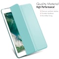 Miniatyrbilde 4 av 5: [QD] Ultra Slim Smart Case med gummibelagt, fleksibelt TPU-bakdeksel, automatisk hvile-/vekke-funksjon og visnings-/skrivestativ for iPad Mini 5 - Helt mintgrønn