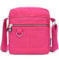Miniatyrbillede 2 af 5: QD-2 stk Sorte og røde afslappede nylon tasker Håndtaske Skuldertaske Vandtæt Crossbody-taske til kvinder