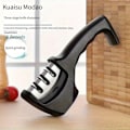 Miniatyrbilde 4 av 5: Manuell Knivsliper, 3-stegs, Ergonomisk Design, Svart/Krom, Profesjonell Skarphet_qq