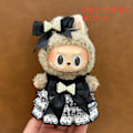 Miniatyrbild 1 av 7: ONLY CLOTHES Söt V1 V2 LABUBU Blind Box Hänge Docka DIY Klä upp Kostym Litet Monster Haklapp Byxor Babykläder From_qd LBB-37